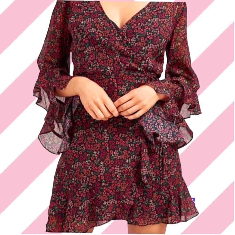 NWT The Fifth Label Elective Long Sleeve Wrap Dress size xs